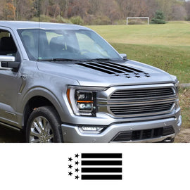 USA Stripe Engine Hood Decal for Ford F-150 Raptor | Matte Vinyl Film Truck Graphic