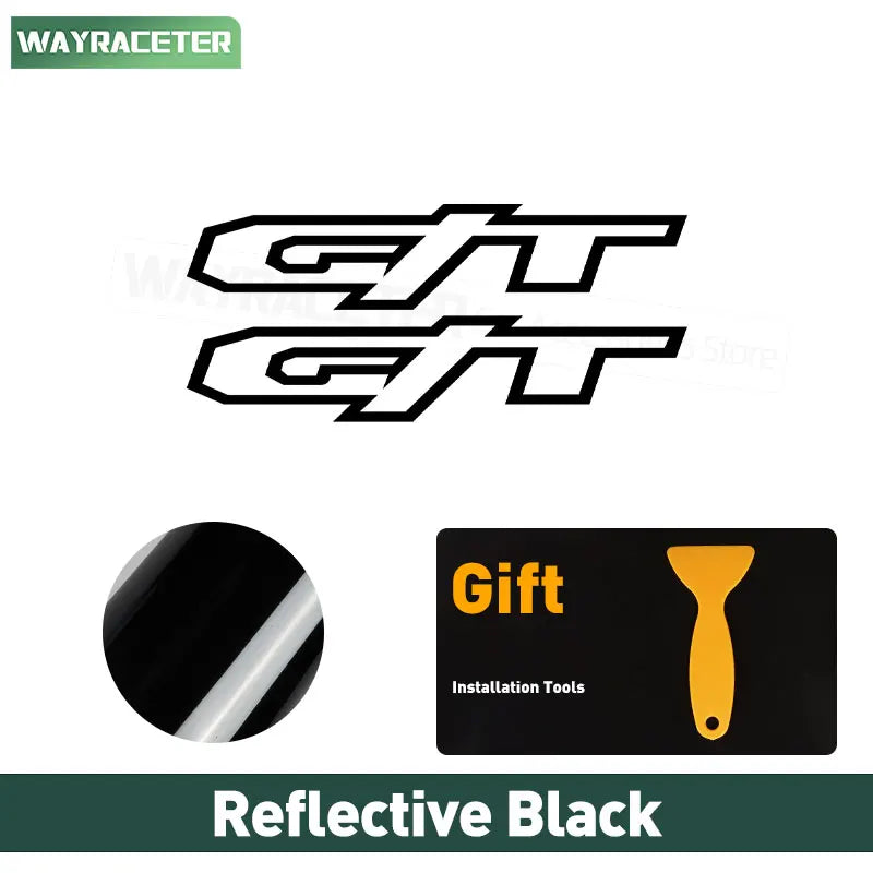 2 Pcs GT Rear Trunk Side Body Graphics Vinyl Decal Sticker For Dodge RAM 1500 2021 2022 2023 2024 Laramie Crew Cab Accessories