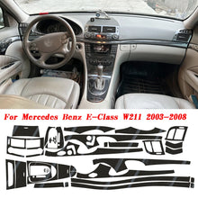 Load image into Gallery viewer, Interior Central Control Panel &amp; Door Handle Trim for Mercedes-Benz E-Class W211 (2003–2008) | Carbon Fiber