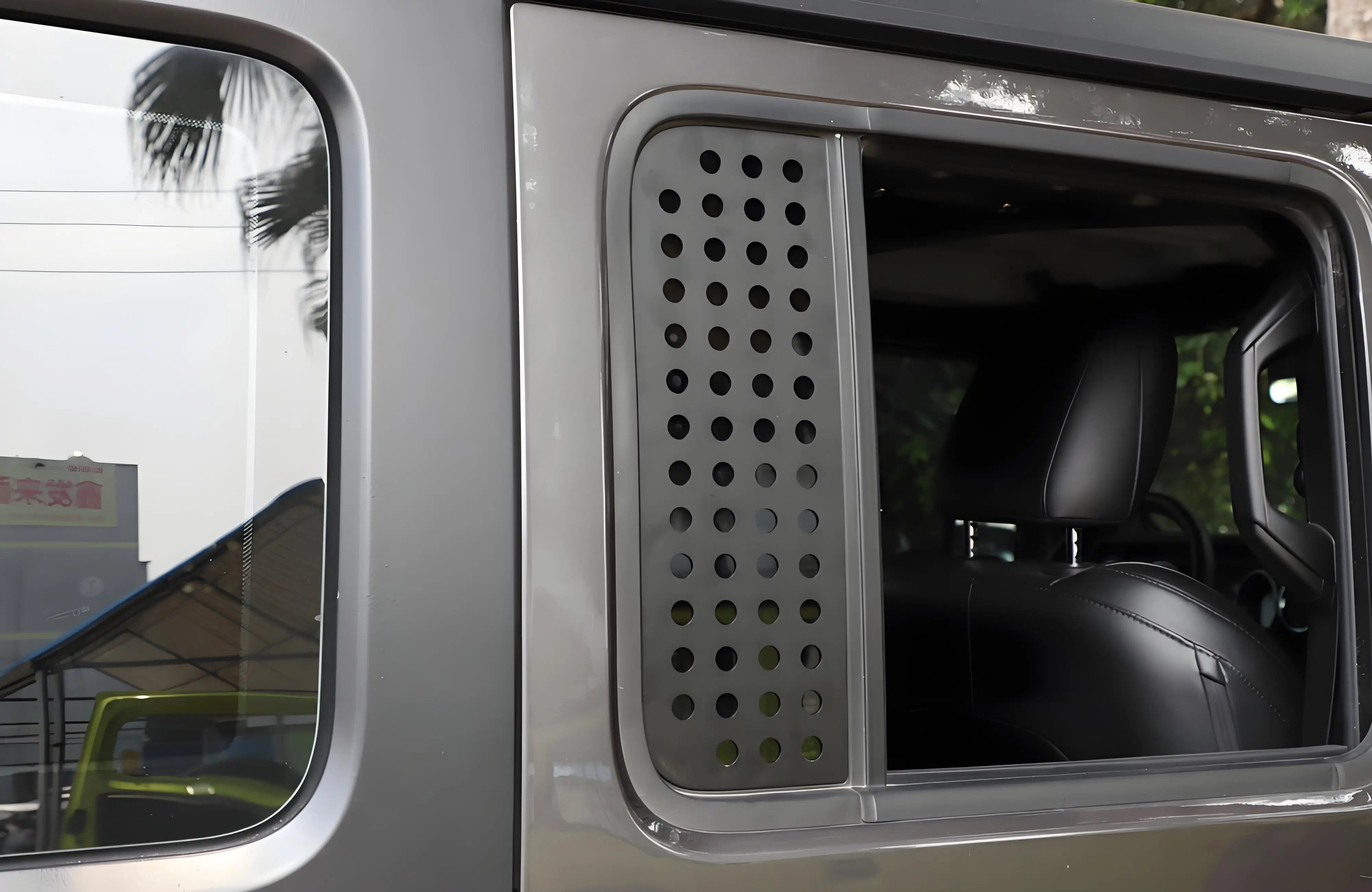 Rear Door Window Glass Decoration Cover Trim Decals for Jeep Wrangler JL JT 2018 2019 2020 2021 2022 2023 2024 2025 Accessories