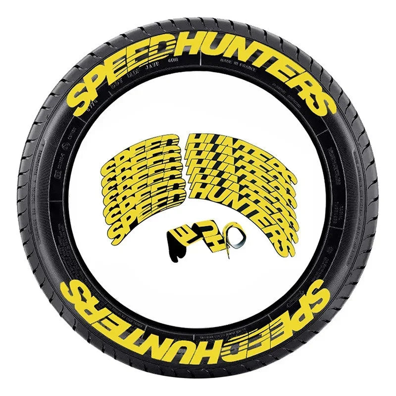 3D PVC Waterproof Tire & Rim Letter Decal | Automobile Motorcycle