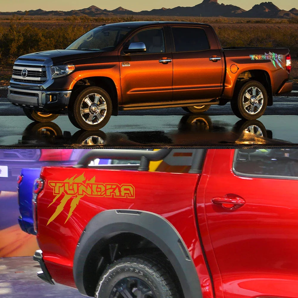 Claw Style Truck Bed Side Decal for Toyota Tundra TRD | Body Graphic Vinyl Sticker 2-Pack