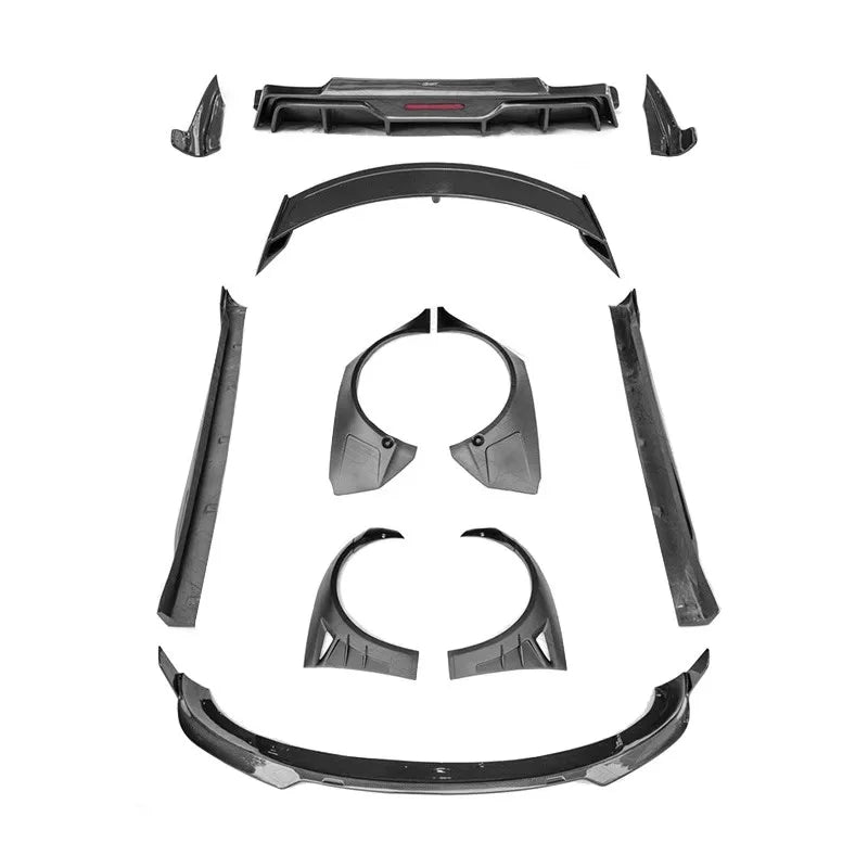 Full Carbon Fiber Body Kit for Tesla Model 3 (2019–2022) | Front Splitter, Eyebrow, Side Skirts & More
