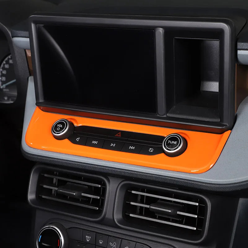 ABS Center Control Panel & Steering Wheel Decoration Trim for Ford Maverick (2022) | Orange / Color Options