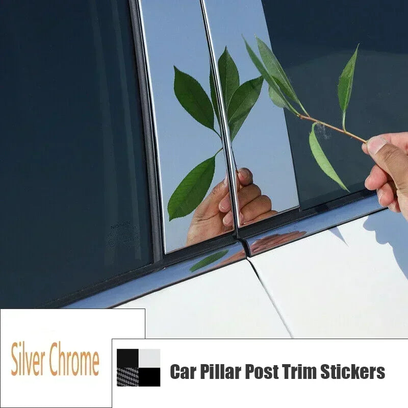 6pcs Window Door Column B C Pillar Post Cover Trim For Mercedes Benz A Class W169 5-Door Hatchback 2005-2012 Decoration Stickers