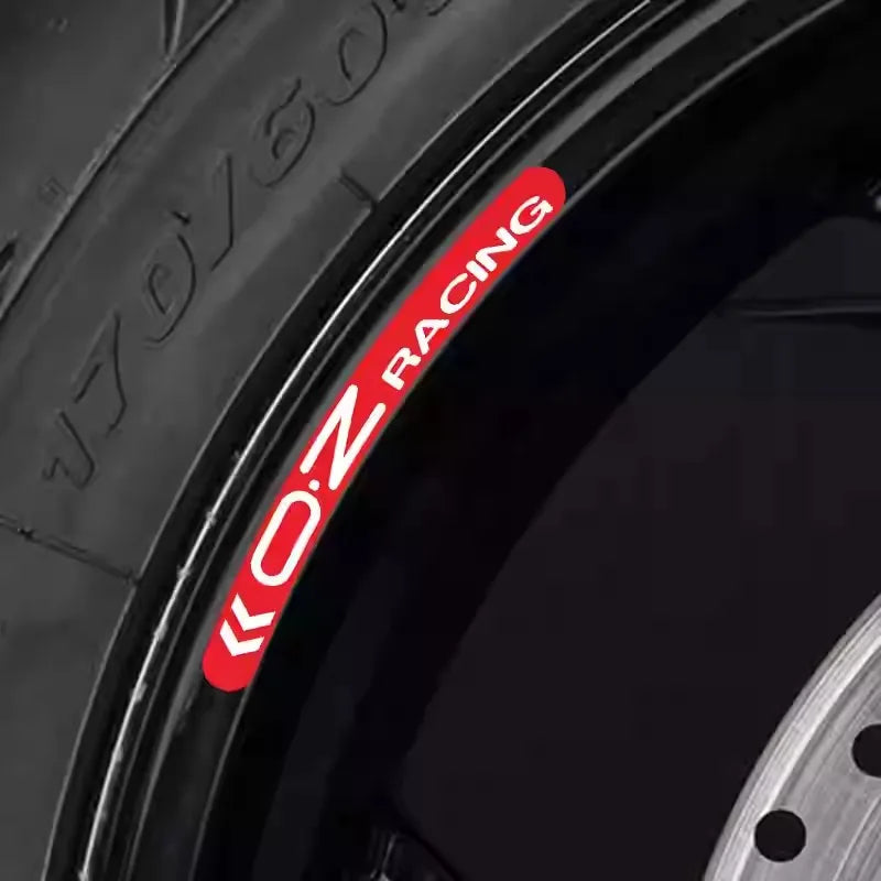 4x Racing Wheel Hub Tire Rim Decoration Sponsor Decal | PVC Sticker