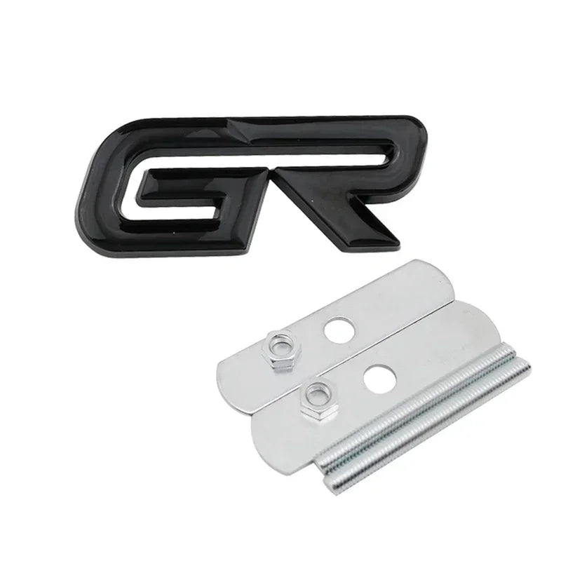 GR Logo Front Grille Emblem Sticker for Toyota Land Cruiser / Yaris / Camry / Vios | Gazoo Racing Badge
