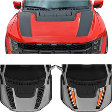 Load image into Gallery viewer, Custom Matte Black Engine Hood Stripe Kit | Front Graphics for Ford Raptor / Mustang