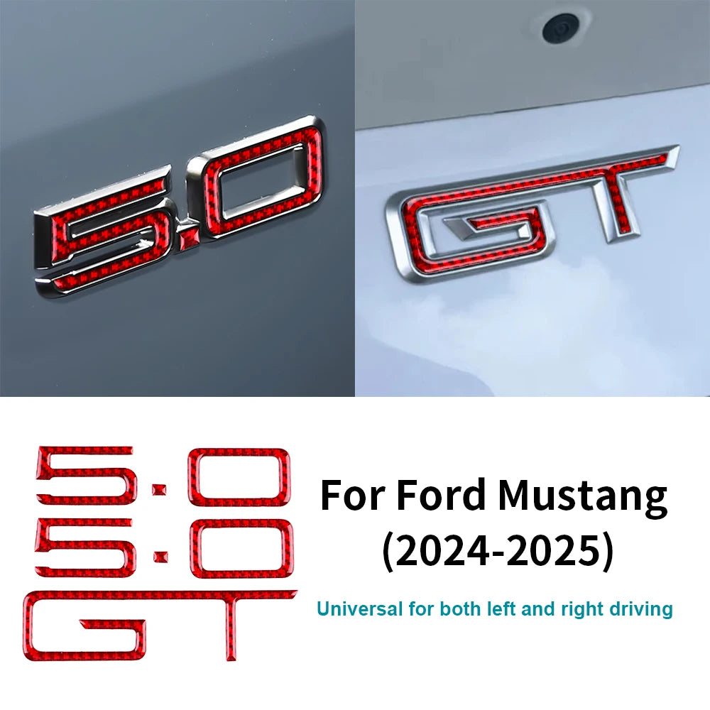 Real Soft Carbon Fiber Rear Panel Trim for Ford Mustang GT (2024-2026) | LHD & RHD