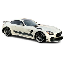 Load image into Gallery viewer, AMG Racing Hood Stripe &amp; Waistline Decal for Mercedes-Benz AMG GTR / GTS / C63 | Green Vinyl Graphics