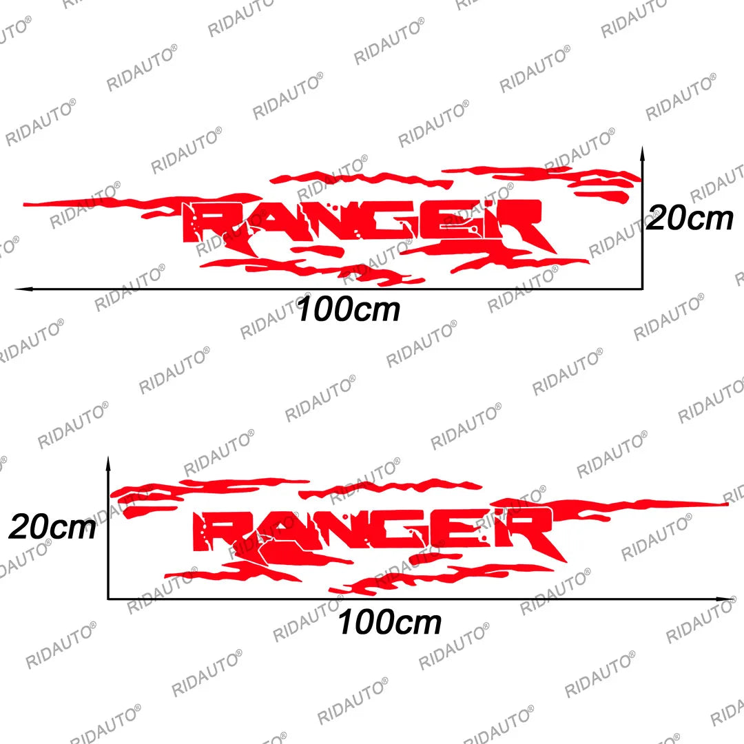 Logo Decal for Ford Ranger Raptor / XLT / XL / Lariat T6-T9 (2012-2025+) | 2-Piece Vinyl