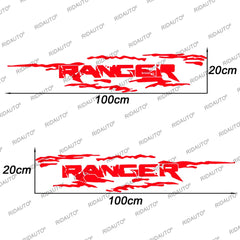 Logo Decal for Ford Ranger Raptor / XLT / XL / Lariat T6-T9 (2012-2025+) | 2-Piece Vinyl