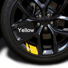 Cargar imagen en el visor de la galería, Reflective Wheel Hub Decal Set (6 Pcs) – Rim Cover Sticker | Dodge, Chrysler &amp; Jeep | Red, Yellow, Black