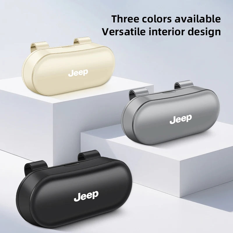 Sunglasses Storage Box Interior Accessory for Jeep Grand Cherokee / Compass | Black / Grey / Beige