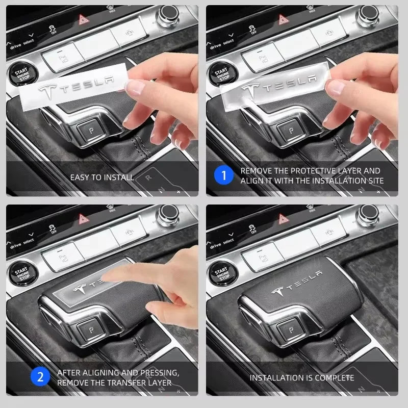 3D Metal Car Creative Stickers Waterproof Dirt-proof Sticker For Tesla Model 3  S X Y Roadster SpaceX Car Accessories