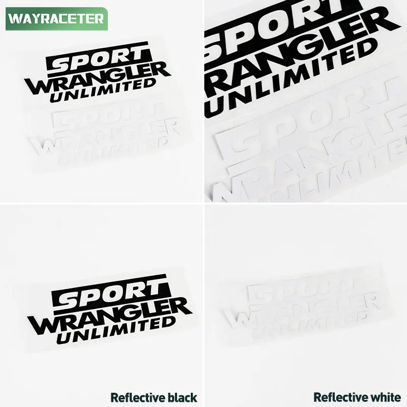 Jeep Wrangler Reflective Fender & Hood Decal – Rubicon / Unlimited / Sport | JK JL TJ YJ CJ