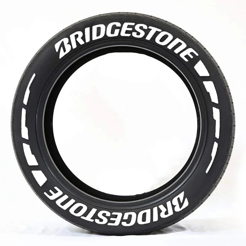 3D Rubber Permanent Tire Letter Sticker | Waterproof Wheel Decal