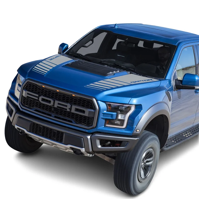 Hood Stripe Decal Kit for Ford F-150 Raptor (2015–2019) | Premium Vinyl Graphics