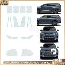 Load image into Gallery viewer, Precut PPF for Toyota Grand Highlander (2024–2025) | TPU Headlight, Mirror, Pillar &amp; Door Handle