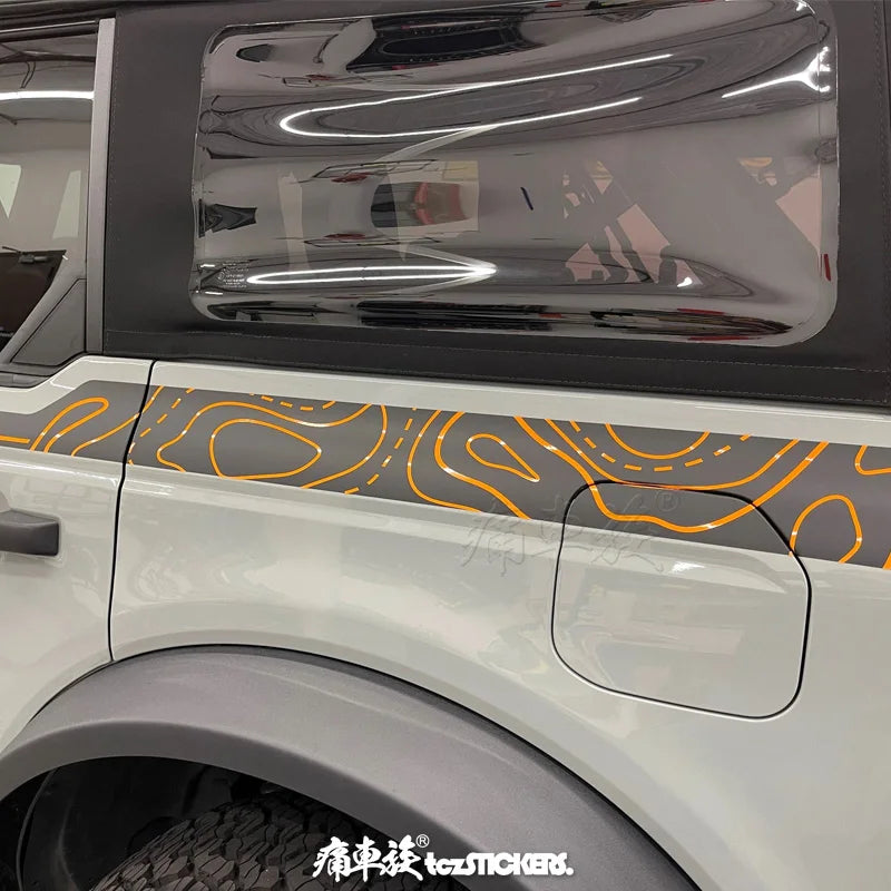 Modified Off-Road Sport Vinyl Decal Kit for Ford Bronco (2022) | KK Custom Body Wrap