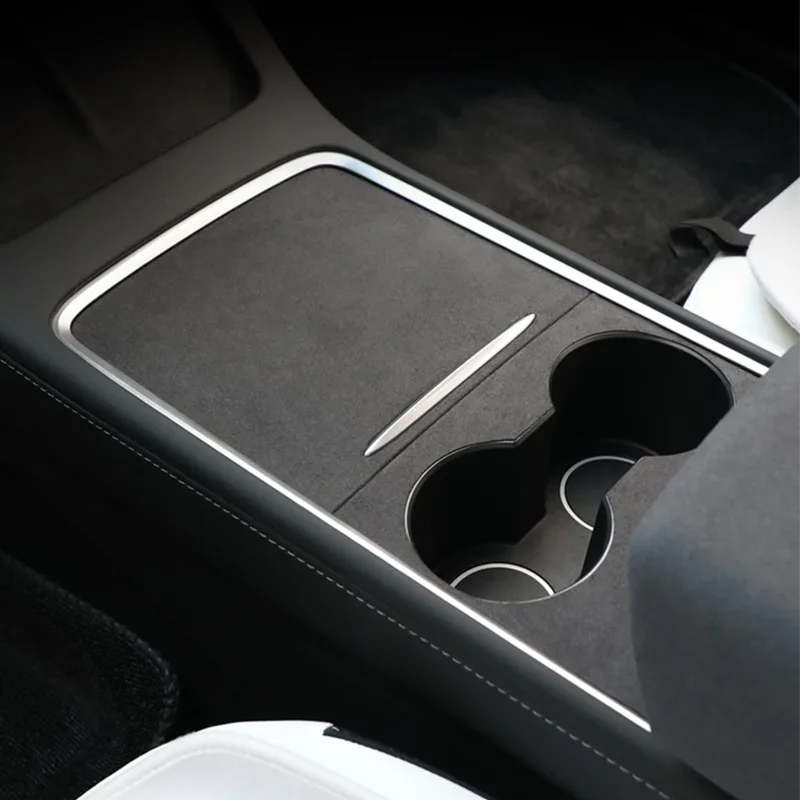 For Tesla Model 3 Y 2021-2023 Center Console Panel Sticker Wood Grain Film Carbon Central Control Cover Car Interior Accessories