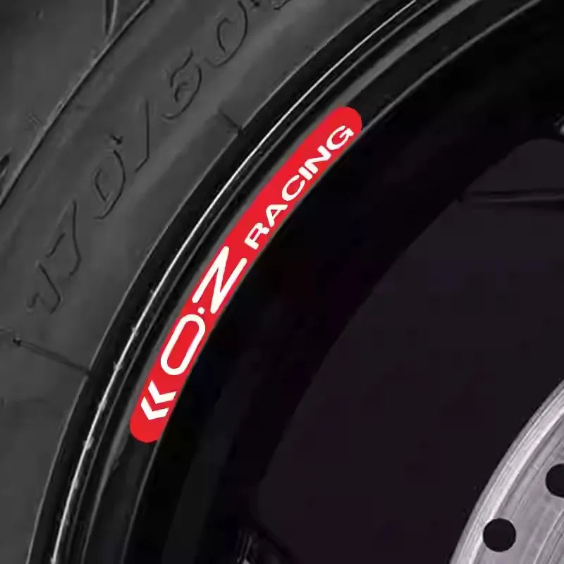 4x Racing Wheel Hub Tire Rim Decoration Sponsor Decal | PVC Sticker