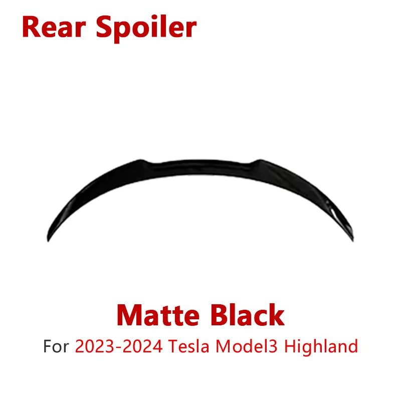 Full Body Kit — Bumper Lips, Diffuser & Spoiler for Tesla Models | Gloss Black & Carbon Tuning