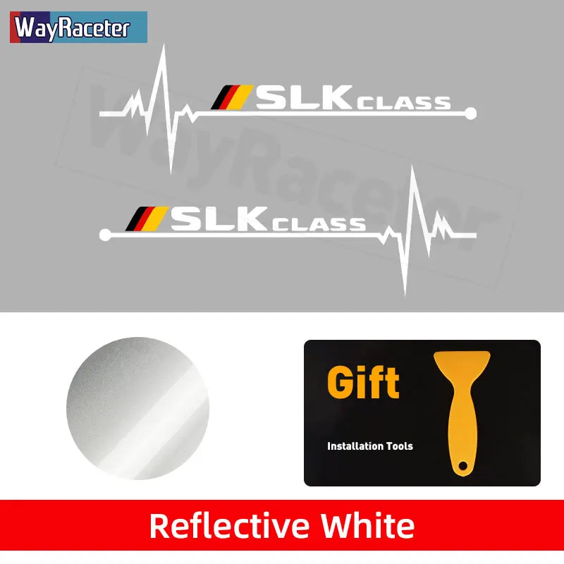 2-Piece Reflective Germany Flag Vinyl Decal Window Sticker for Mercedes-Benz SLC / S-Class | Wayraceter