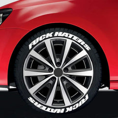 FUXK HATERS Tire Lettering Sticker 1.06" | Universal PVC Sidewall