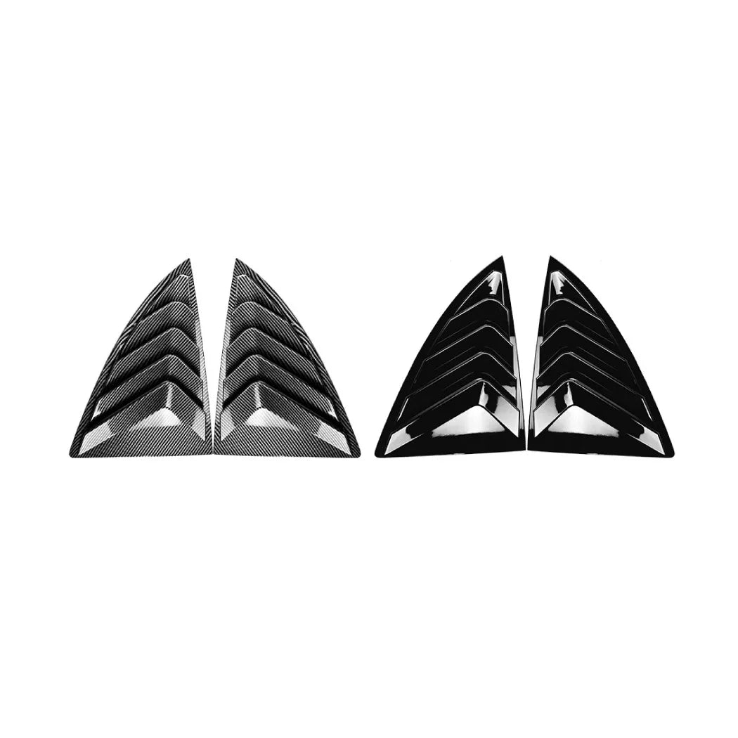 2PCS Side Window Louver Cover Sport Style For Tesla Model 3 Y Juniper Highland 2025-2020 2026 Rear Window Spoiler Shutter Cover