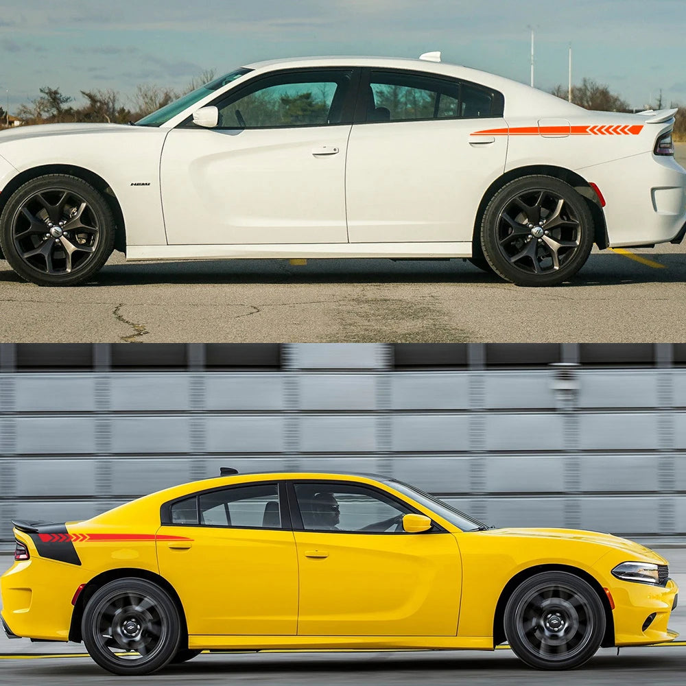 Car Side Stickersfor Dodge Charger SXT GT R/T SCAT PACK WIDEBODY Tuning Auto Accessories Sport Stripes Vinyl DIY Decor Decals