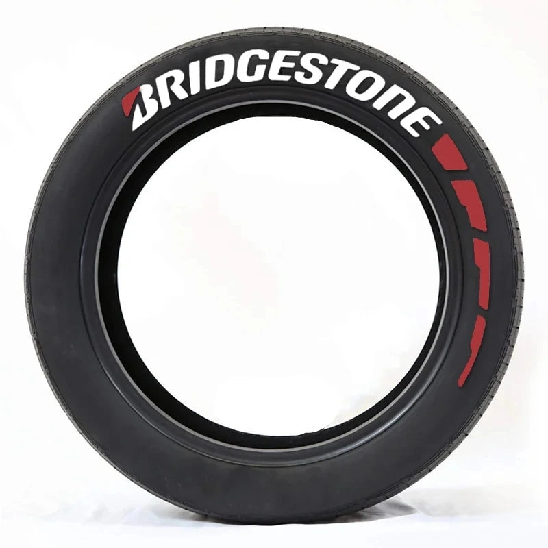 3D Rubber Permanent Tire Letter Sticker | Waterproof Wheel Decal