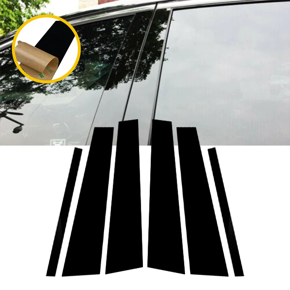 Gloss Black Pillar Post Door Trim for Honda Accord (2008–2012) | 6pc