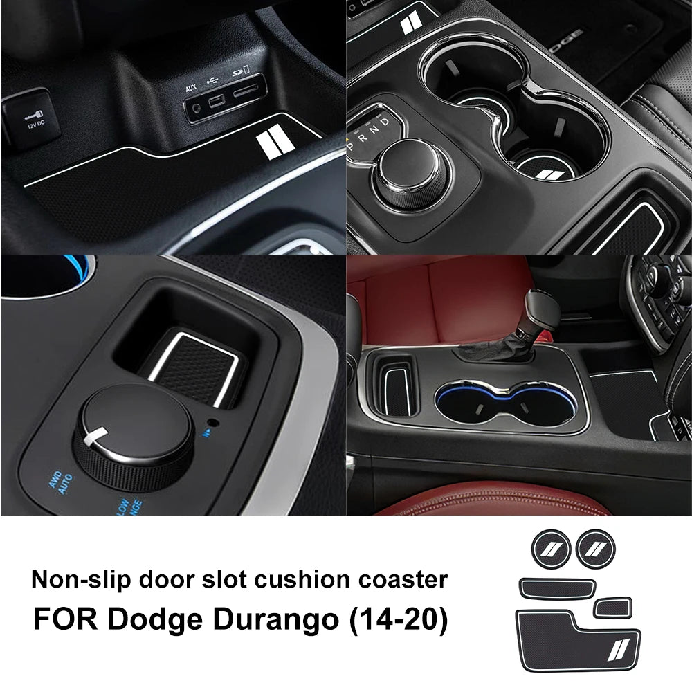 Anti-Slip Cup Holder Mat for Dodge Durango (2014–2020) / Charger (2015–2023) | CCC Waterproof KUNGKIC