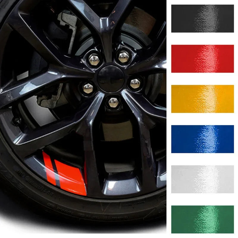 6pcs Reflective Wheel Hub Decals - Car Stickers for Dodge, Chrysler, Jeep, and More