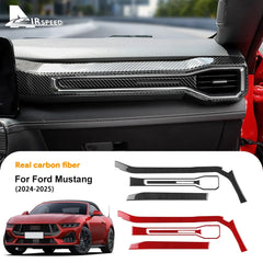 Real Soft Carbon Fiber Interior Trim for Ford Mustang GT / Dark Horse / EcoBoost (2024-2025)