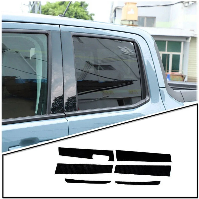 Glossy Black Pillar Post Door Window Trim for Ford Maverick Keyless (2022+) | Sticker Decal Cover
