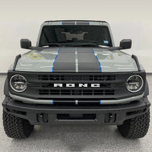 Load image into Gallery viewer, Matte Black Double Stripe Hood Scoop Decal for Ford Bronco (2021–2023) | Personalized Vinyl Overlay