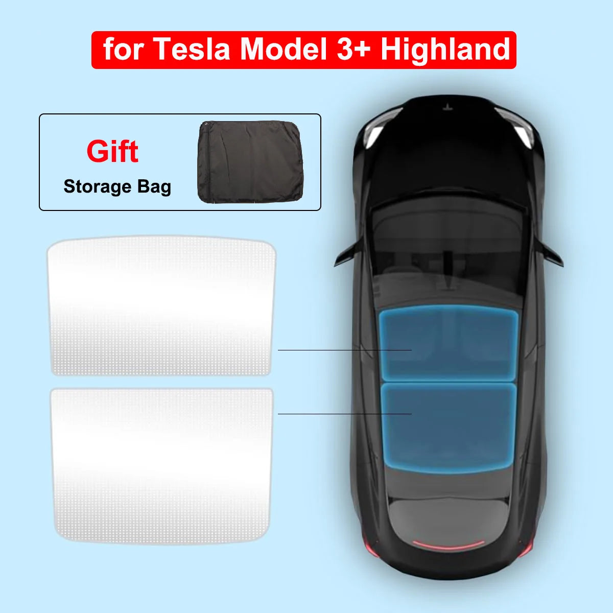 Roof Sunshade for Tesla Model Y Juniper/Model 3 Highland | Beworth