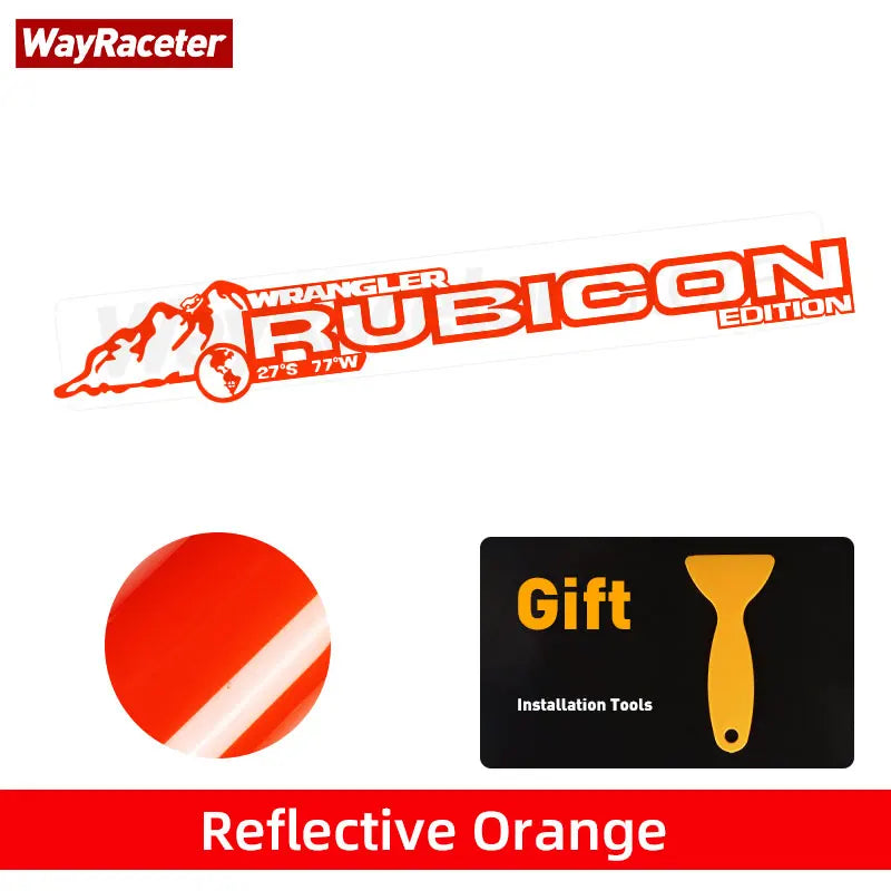 Reflective Hood Side Sticker Mountain Rubicon Unlimited | Wayraceter