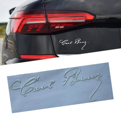 15cm Carl Benz & Daimler Vintage Metal Auto Emblem Decal for Mercedes-Benz | 2-Piece Set