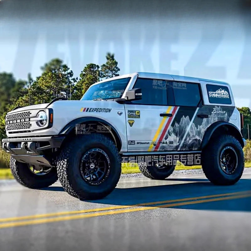 Full-Body Custom Sports Vinyl Decal Kit for Ford Bronco | Personalized KK Film Exterior Wrap