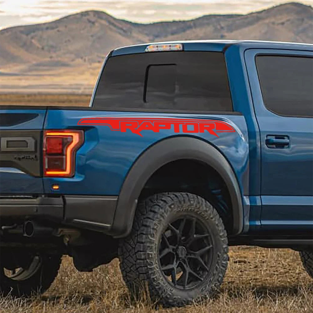 Pickup Trunk side Decals Raptor stickers Fit Ford F150 F250 F350 F450 F550 F650 F750 Raptor Car Tuning Decoration(1Pair)