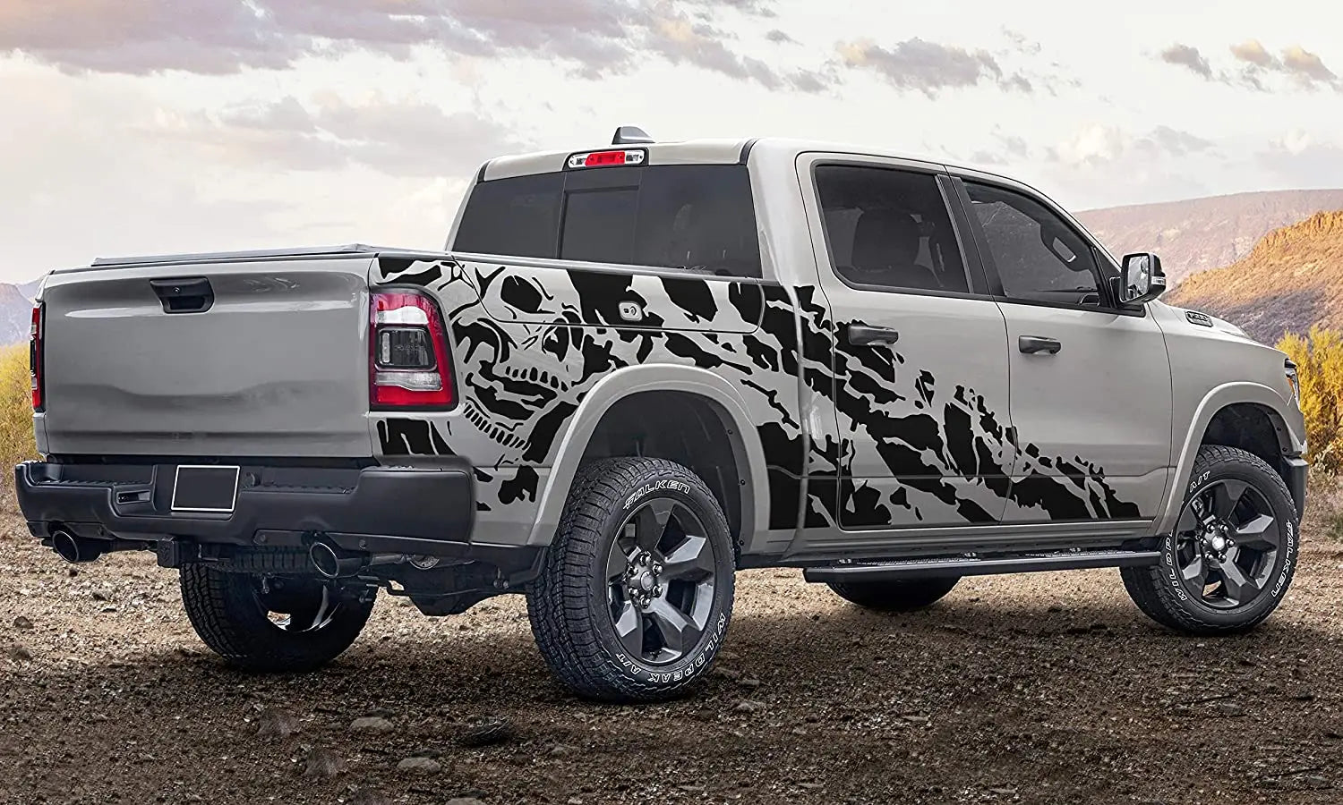 Off-Road Skull Side Graphic Decals - Vinyl Stickers for Dodge Ram 1500