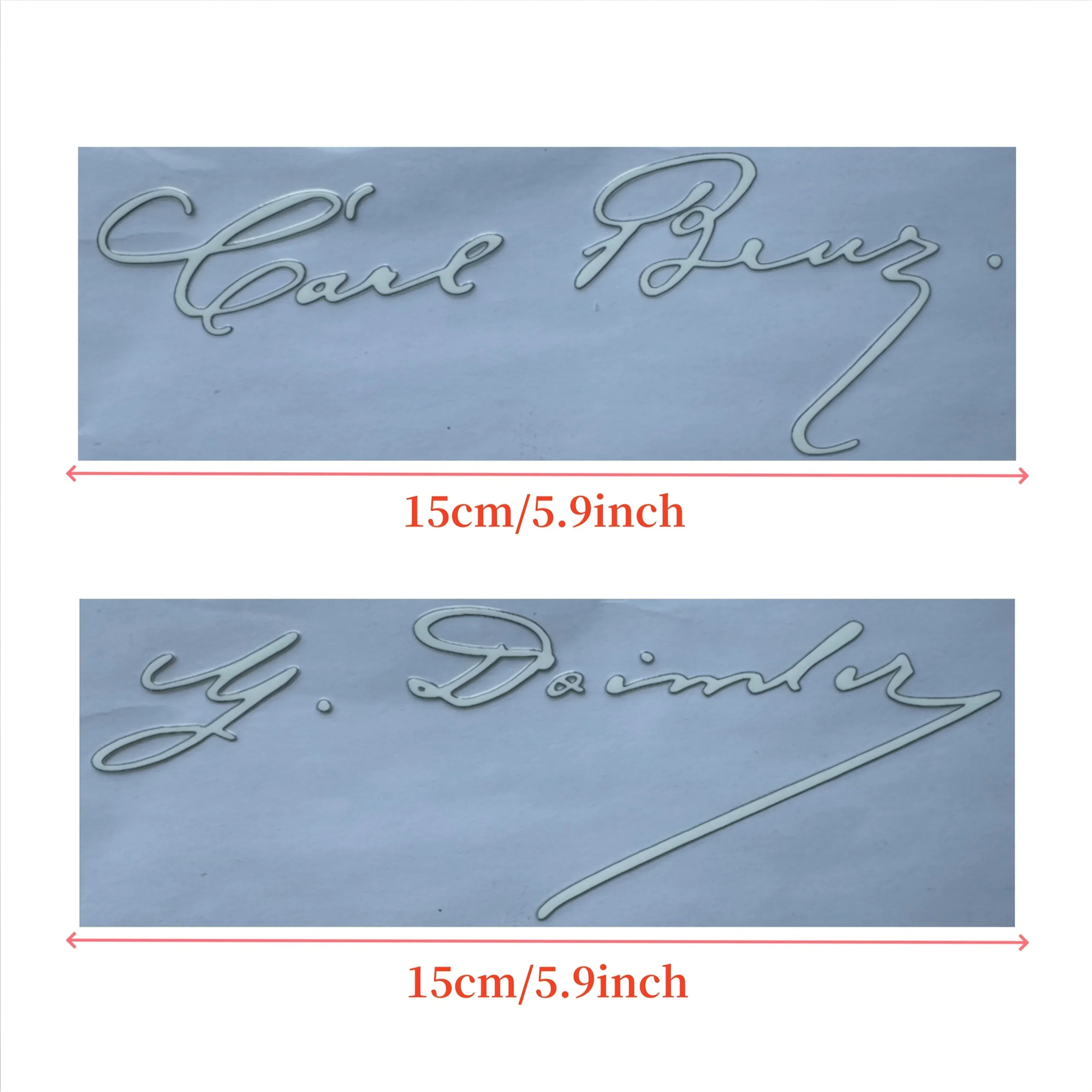 15cm Carl Benz & Daimler Vintage Metal Auto Emblem Decal for Mercedes-Benz | 2-Piece Set