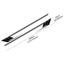 Cargar imagen en el visor de la galería, Jeep Cherokee XJ Retro Hockey Stick Racing Side Stripe Decal – Body Door &amp; Side Skirt Vinyl (2 Pcs) | 8 Finishes