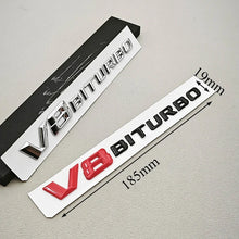 Cargar imagen en el visor de la galería, 3D ABS Chrome V8 BITURBO Emblem Fender Side Badge for Mercedes-Benz AMG | Decal Sticker