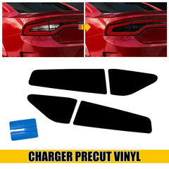 Dark Tint Tail Light Overlay for Dodge Charger (2015–2022) | 4pc