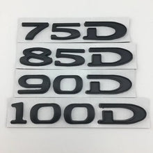 Cargar imagen en el visor de la galería, Rear Boot Trunk Tailgate Emblem Badge for Tesla Model 3 / S / X / Y | 75D 85D 90D 100D Sticker