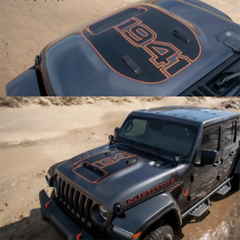 Jeep Wrangler & Gladiator Hood Decal – 1941 Reflective Matte Vinyl | Mojave, 392, Rubicon JL JT (2018–2024)